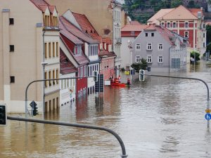 Flood waters