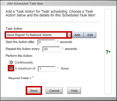 Add Scheduled Task Item